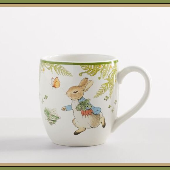 NEW RARE Pottery Barn Beatrix Potter Peter Rabbit Stoneware Mug 21 OZ Stoneware - Picture 2 of 6